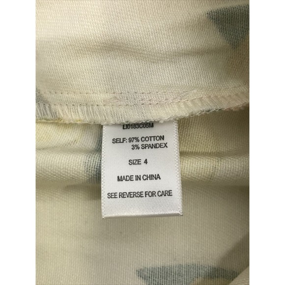 NWT Ophelia Roe Lemon Print Denim Skirt w/ Pockets Tie Belt Size 4 - Picture 4 of 5